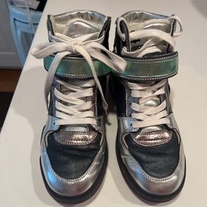 Metallic Hightop Sneakers